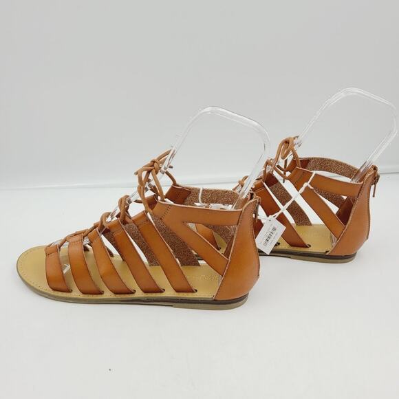 American Eagle Outfitters Back Zip Gladiator Sandal  Tan, Women's Size 9.5  NWT - Picture 3 of 6